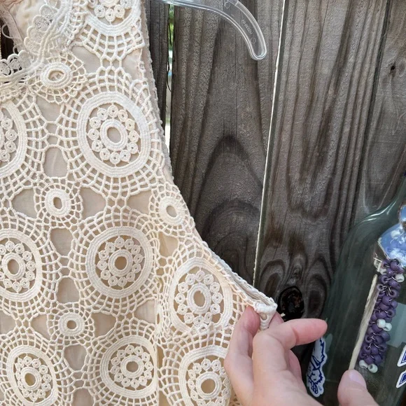 Free People off white lace sleeveless dress - Picture 9 of 9